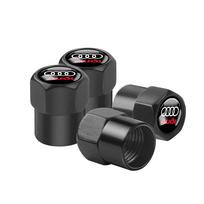 4pcs For Audi S Sline TT RS S Q5 Q3 A4 A3 A6 S3 A6 S5 Q4 S4 A5 A7 Car Styling Wheel Tyre Valve Cap Stem Cover Auto Accessories gray