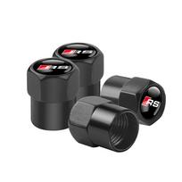 4pcs For Audi S Sline TT RS S Q5 Q3 A4 A3 A6 S3 A6 S5 Q4 S4 A5 A7 Car Styling Wheel Tyre Valve Cap Stem Cover Auto Accessories