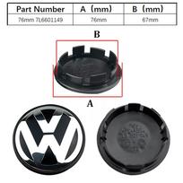 VW 3B7601171 4 vnt. Ratlankių centriniai dangteliai 56 mm 65 mm Skirta Peugeot VW GTI Scirocco Polo T5 Passat B6 Golf Tiguan Jetta T-ROC 1J0601171 EP1 black