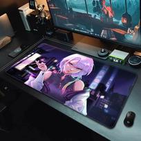Cyberpunk Anime Edgerunners Mousepad HD Printing Computer Gamers Locking Edge Nonslip Mouse Pad XXLxcm Keyboard PC Desk Pad 800x400x2mm