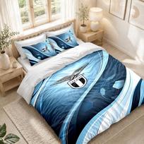 Bedding Set 1 Duvet Cover 2 Pillowcases Lazio FC Print Bedroom Home Decoration 135cmx200cm