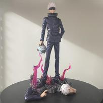 33cm Jujutsu Kaisen Satoru Gojo PVC Veiksmo figūrėlė Anime figūrėlė 2 galvos 2 rankos Statulėlė Modelis Žaislai Kolekcija Kalėdinė lėlė Dovanos white