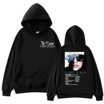 The Fame Lady Gaga Hoodie Harajuku Hip Hop Pullo M juoda