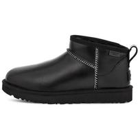 UGG  Classic Ultra Mini Leather Regen Boot Black Women Sneakers 1163490-BLK 36 black