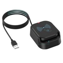 Plug & Play USB Reader Contactless Intelligent IC Card Reader with LED Indicator for Multiple Systems Easy Installation 1 black