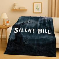 Klasikinis žaidimas Silent Hill Piramidės Galva Siaubo Filmas Flanelinis pledas, Itin minkštas šiltas pliušinis užklotas namams, miegamajam, lovai, sofai 75x90cm gray
