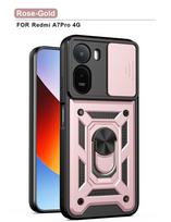 Shockproof Armor Funda Para For Xiaomi Redmi A7 Pro 4G Magnetic Ring Bracket Case For Redmy A7Pro 4G Slide Lens Protect Cover Redmi A7 Pro 4G black