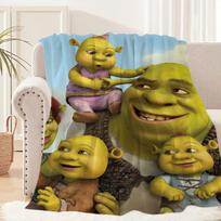 Animacinis S-ShrekS Mielas Juokingas Antklodė Pliušinis Dienos Miego Sofos Kilimas Svetainei Šiltas Biuras Miegamasis Gimtadienis Namai Kelionė Vaikų Dovanos 75x90cm