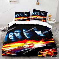 3D Printed Fast and Furious Love Child Duvet Cover Set HD Comforter Cover Bedclothes for Kids Bedding Sets Bedroom Decor 135x200cm white