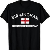 Birmingham West Midlands England Retro City Local Pride Souvenir Gift T Shirt L white