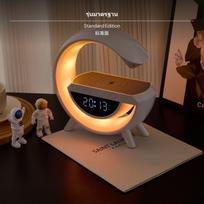 Multifunctional cordless Charging audio link Speaker Alarm Clock Night Light Deluxe Edition Standard Edition black