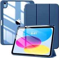 Case for iPad (A16) 11th Generation 11 Inch , iPad 10th Generation Case 10.9 Inch with Pencil Holder,Protective Cover iPad 10 (10.9-inch) tamsiai mėlyna spalva