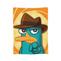 Perry Platypus Antklodės Flanelinės Vasarinės Oro Kondicionieriaus Daugiafunkcinės Super Šiltos Pledai Sofai Automobiliui Lovatiesės 130cmx150cm