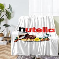 Nutella Theme Printed Blanket - Perfect for Couch, Bed, Travel & Outdoor Use | Machine Washable, Cozy & Durable. 80cmx120cm gray