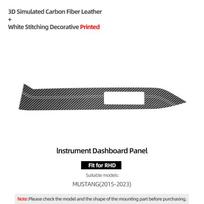 Betterhumz For Ford Mustang 2015-2023 Car Co-pilot Dashboard Panel Strip Trim Instrument Made of Alcantara Interior Accessories 9002 RHD black