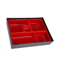 Portable Lunch Boxes Bento Food Container Japanese Style Wood Storage Box Office Picnic red