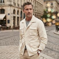 New Men's Mid-length Trench Coat, Spring Autumn Casual Open-front Overcoat, European American Style Outwear M balta