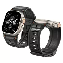 Spigen Rugged Ultra dirželis, matinė juoda - Apple Watch 49 mm/46 mm/45 mm/44 mm/42 mm