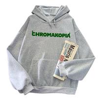 Chromakopia Graphic Hoodies Tyler The Creator Reperis Madingi Fleece megztiniai Vyrai Moteriai su spauda su gobtuvu Unisex žieminiai megztiniai XS pilka spalva