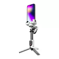 Aochuan Smart M1 Pro vaizdo stabilizatorius su RGB apšvietimu, baltas