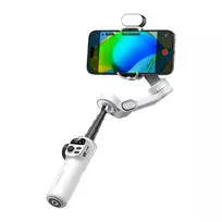 Aochuan Smart X2 išmaniojo telefono stabilizatorius su RGB apšvietimu, baltas
