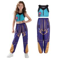 Anime Kpop Demonų medžiotojo Cosplay Rumi Zoey Mira Cosplay Pilnas kostiumas Vaikų Mergaičių Stilius Vaikų Sceniniai Drabužiai Helovinas 150cm blue