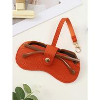 1pc Foldable Sunglasses Case, Eyeglasses Storage Box, Unisex Travel Glasses Case Orange 1 Piece įvairiaspalvis
