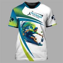Pickleball T-shirt Komandinės sporto šakos Vyrams Drabužiai Apvalia apykakle Trumpomis rankovėmis T-shirt Šaunus madingas raštas Dizainas Tendencija Lauko T-shirt Viršutinė dalis 6XL white