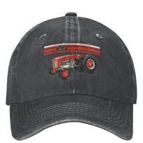 Tractor Agriculture Logo Washed Baseball Cap Massey Ferguson Street Style Hip Hop Dad Hats Summer Unisex Unisex Gym Snapback Cap One Size gray