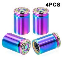 4/5PCS Tire Valve Stem Caps Anodized Aluminum Wheel Valve Covers Accessories Universal Cars SUVs Bikes Trucks And Motorcycles· purple