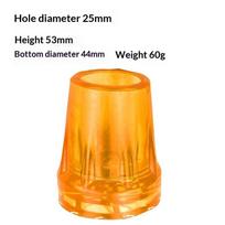 2/4Pcs Cane Mountaineering Stick Protective Pad Universal Crutch Tips Non-Slip Rubber Feet For All Terrain Diy Accessories Yellow 25mm 2pcs orange