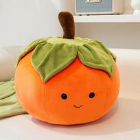 Squishy Ultra Soft Persimmon Peanut Plush Toy Stuffed Smiling Happy Fruit Plushie Back Support Pillow Sofa Chair Decor Gift