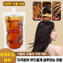 Oily Scalp Care Shampoo Cordyceps Oil, Control Shampoo Mildly Acidic Shampoo Functional Shampoo for Hair Loss, 300ml black