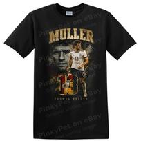 Soccer Player Thomas Muller Germany T Shirt Vintage Action Portrait Tee XS black