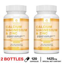 Coolkin - Calcium, Magnesium, and Zinc Supplement Capsules - Bone and Nerve Health 120*2