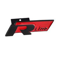 3D Car Front Grille Trunk Emblem Sticker For R Rline Logo SAKMU2 Badge Stickers Volkswagen Polo Passat Golf Jetta Polo Touran CC T-ROC