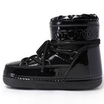 Warm Snow Boots Women'S New Winter Women'S Moon Boots Thin-Soled Medium Tube Anti-Splashing Space Boots 41/42 (inner length about 26cm) black