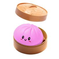 Cute Glitter Filled Simulated Dumpling Squishy Toy Portable Soft Pinch Stress Relieving Present For Children & Adults