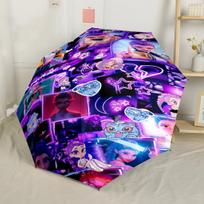 Andrea's K-pop Demon Hunters Compact Travel Automatic Umbrella Sturdy 8-Rib Shaft Foldable Design for Women/Men Fashion Lovers Gift for Festivals sans purple