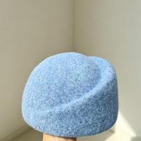 Beret fashion winter hat new wool blend boat hat women's retro French etiquette elegant stewardess hat One Size