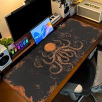 Gaming Mouse Pad Large Octopus Pattern Desk Mat Natural Rubber Non Slip 800x300x3mm