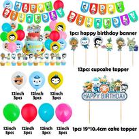 Octonauts Kids Birthday Party Supplies Decor Balloon Cup Plate Banner Tableware** Set 1-35pcs