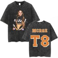 Tate McRae T8 Mineral Wash T-Shirt Vintage Graphic Streetwear Miss Possessive M black