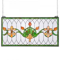 Vitražinis lango panelis, 81x43.3x0.45 cm, įvairiaspalvis, stiklas