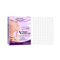 60 vnt/komplektas Veido pakėlimo juosta Geras lankstumas V formos formavimas kasdien naudojant nematomus plonus veido lipdukus, lipni juosta moterims 60pcs white