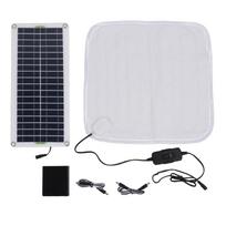 50W Portable Solar Panel with 20W 12V Electric Blanket Battery Box Efficient Charging for Outdoor white