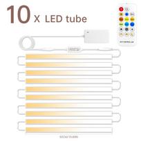 CCT LED Light Bar 24V 6 Colors Changeble 2700K-6500K by RF Remote Control 48CM Rigid Strips Lamp for Cabinet Kitchen