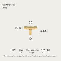 Dooroom Brass Furniture Handles Modern Hammered Shiny Gold Cupboard Wardrobe Dresser Shoe Box Drawer Cabinet Knobs T-Bar