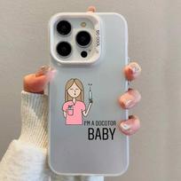 Nurse Medical Medicine Health Heart Phone Case for IPhone 16 12 11 14 15 Pro Max 13 Mini Doctor Nursing Laser Shockproof Cover For iPhone 15ProMax gray