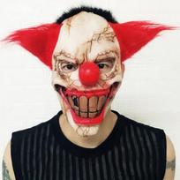 Įvairios klounų kaukės Helovino baisaus piktadario klouno galvos apdangalas kostiumų vakarėliui filmų Cosplay Džokerio kaukė baisi velnio šypsantis klouno kaukės red